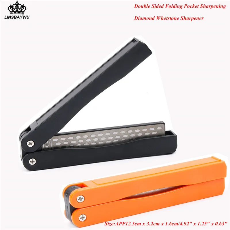 

Top Selling Double Sized Portable Folding Pocket Sharpener Premium Diamond Knife Sharpening Stone Outdoor Kitchen repair tools