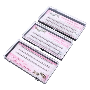 

8/10/12mm 60 Bundle Maquiagem Individual False Eyelashes Handmade Eyelashes Extension Soft Cilia Natural Curling False Eyelashes
