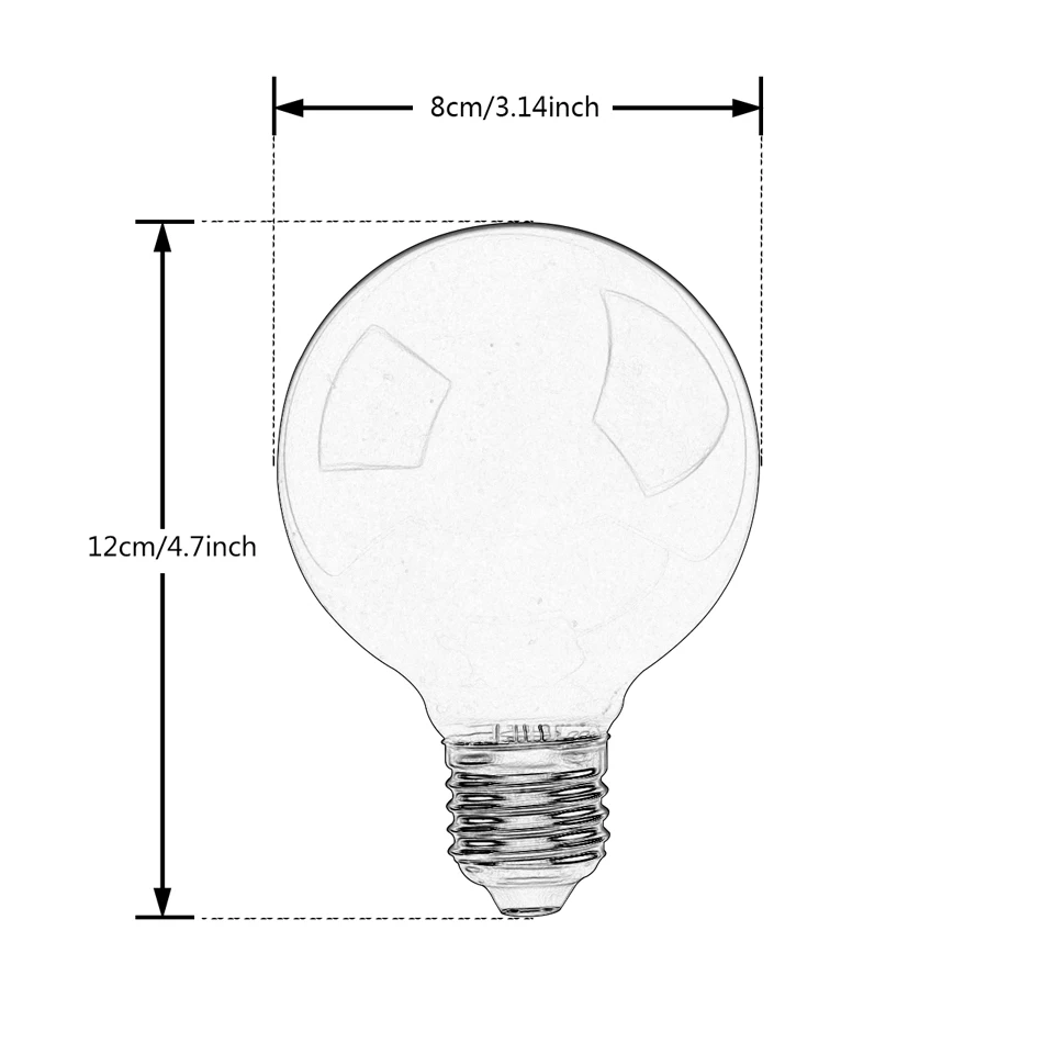 4 шт. G80 7 Вт теплый светильник светодиодный лампочка шариковые лампочки E27 декоративный светильник домашний светильник для гостиной спальни Бар Отель лучший