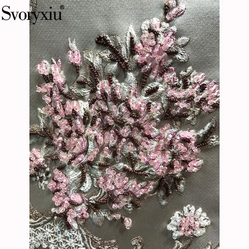 Preise Svoryxiu Runway luxus Sommer Partei EINE Linie Tank Kleid frauen Vintage Blume Drucken Jacquard Sicken Kurze Kleider Vestdios 2019