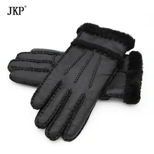 Зимние перчатки женские мужские перчатки из овчины перчатки из натуральной кожи зимние теплые меховые толстые перчатки