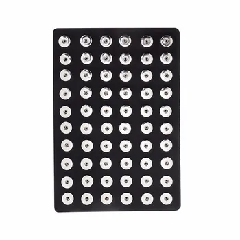 

60 pcs snaps PU leather 18mm Metal Snaps display Buttons board NE459 watches women one direction DIY jewelry