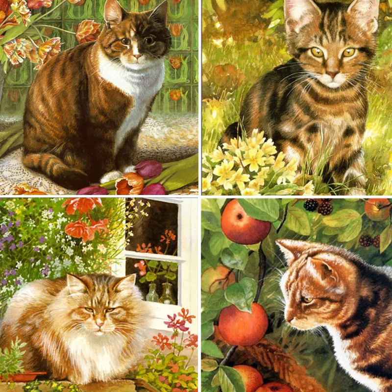 

5D Diy Diamond Painting Animal cat Cross Stitch Diamond embroidery Mosaic European Home Decor Christmas gift