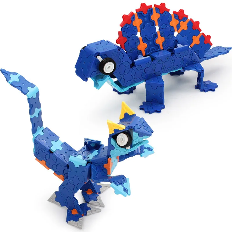 Динозавр серии сплайсированные строительные блоки трехмерные творческие детские модели игрушки