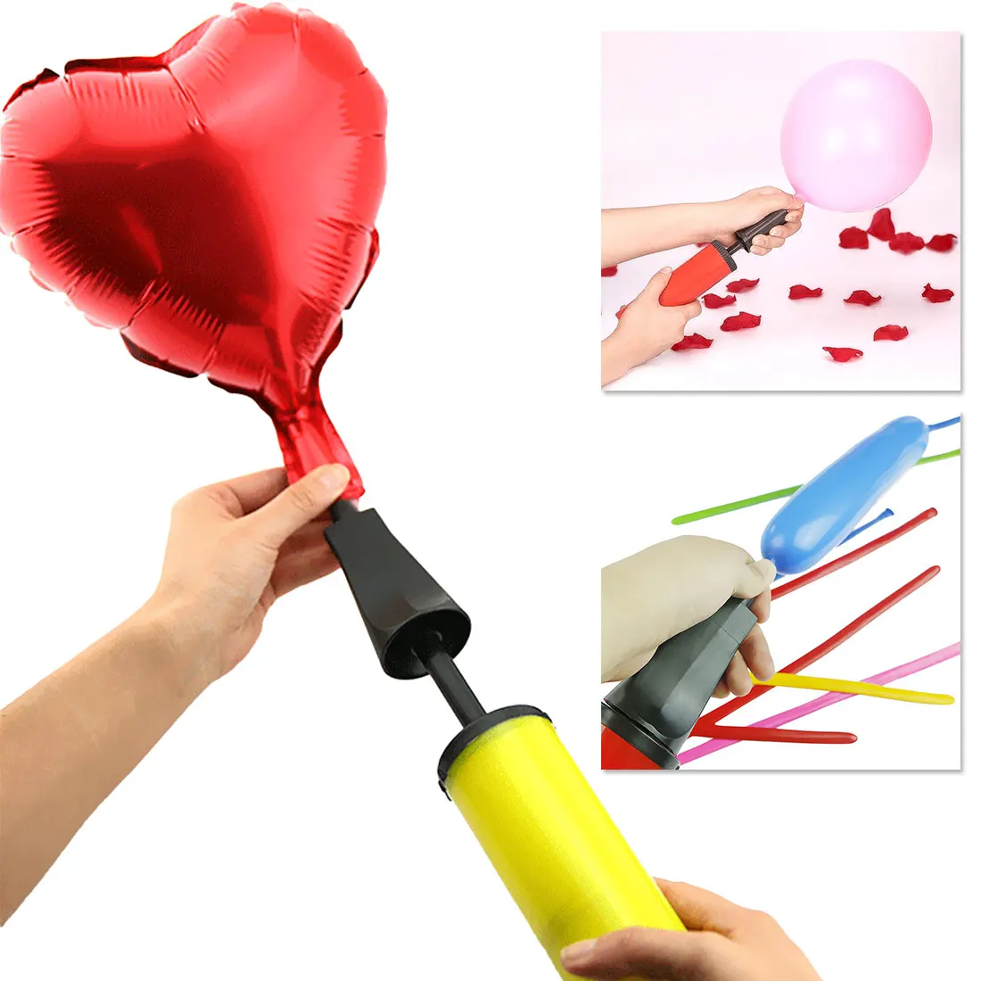 Air Pump Plastic Manual Inflating Pump Balloons Inflator party supplies Swimming Ring Blast Air