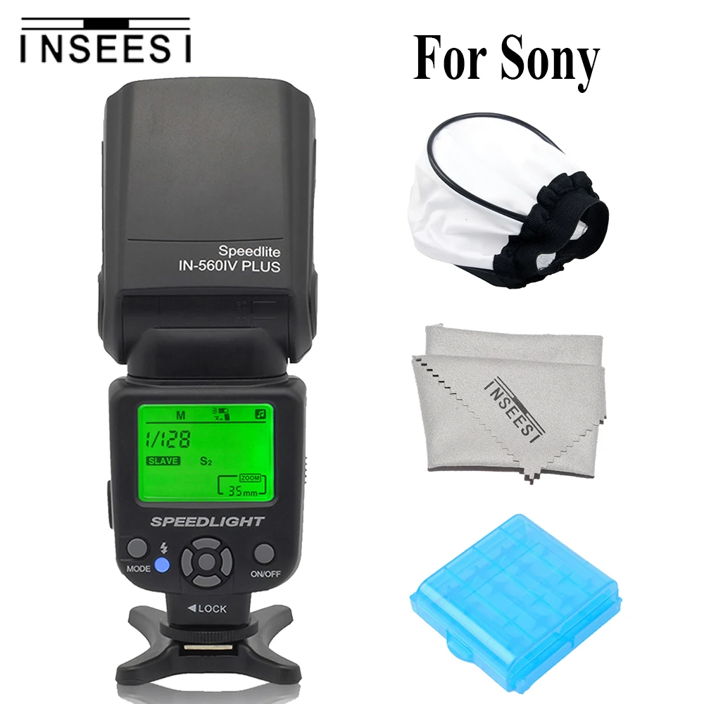 Вспышка INSEESI IN560IV PLUS для Canon Nikon Pentax Sony A58 A6000 A3000 A7s A7 A6300 A7r II DSLR камеры | Электроника