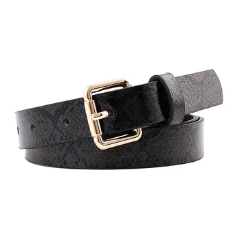 

Snake Print Buckle Belt Women Casual Faux Leather Belt Casual Dress Buckle Waist Strap Belt Women Jeans Waistband 105*2.3cm
