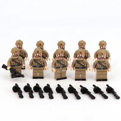 Советские пехотные солдатики спецназ полиция военное оружие аксессуары Playmobil Город Мини фигурки части оригинальные блоки модель игрушки - Цвет: Фиолетовый