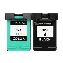 UP 2PK Черный+ цветной картридж для замены hp 129 135 C9364HE C8766HE чернильный картридж для принтера