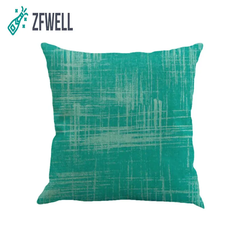 ZFWELL 1pz/الكثير 45*45 سنتيمتر عادي بلون الكتان الوسائد حزب مكتب بسيطة الزخرفية وسادة سيارة أريكة عناق pillowcase.8.5