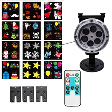 Супер яркий 12 узор пленка проекционная лампа Водонепроницаемая Рождественская карта газон проекционная лампа
