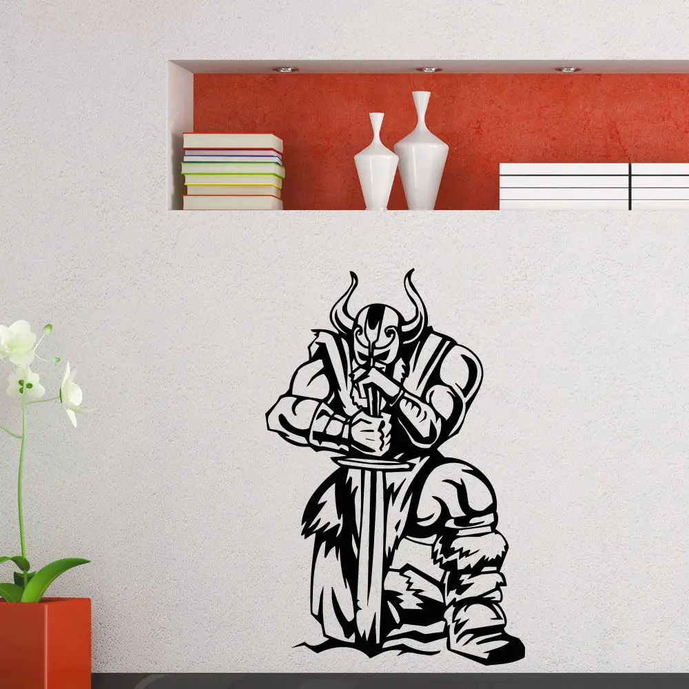 WALL DECAL VINYL STICKER ANCIENT WARRIOR VIKING NORDIC DECORin Wall