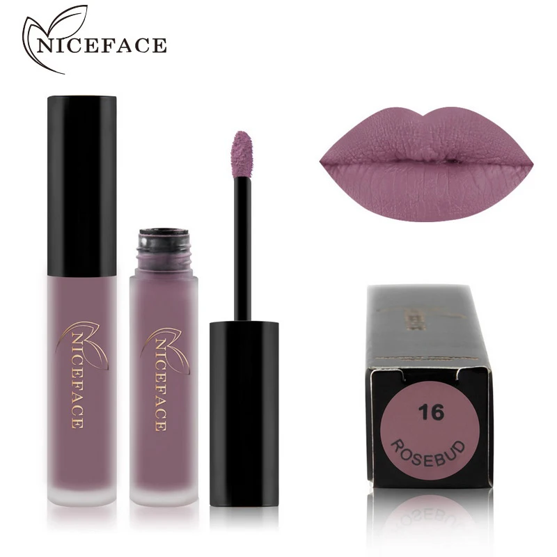 Блеск для губ NICEFACE Nude Batom Mate жидкая губная помада с увлажняющим действием