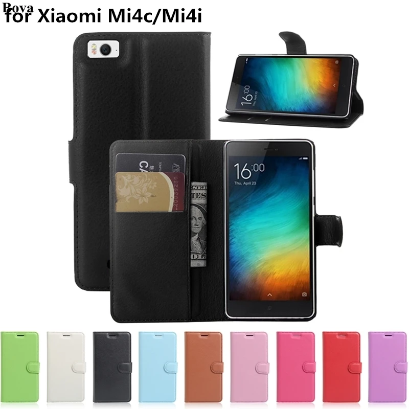 retro leather Flip Case for Xiaomi Mi4C Mi4i Protective Cover Money