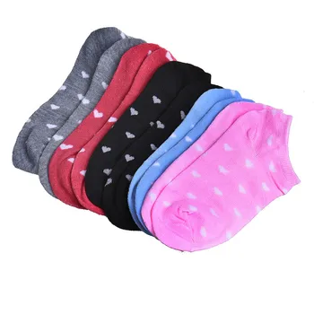 

JAYCOSIN 2020 Newly 5 Pairs Womens Casual Ankle Low Cut Cotton Cute Heart Pattern Socks Freeshipping 20p