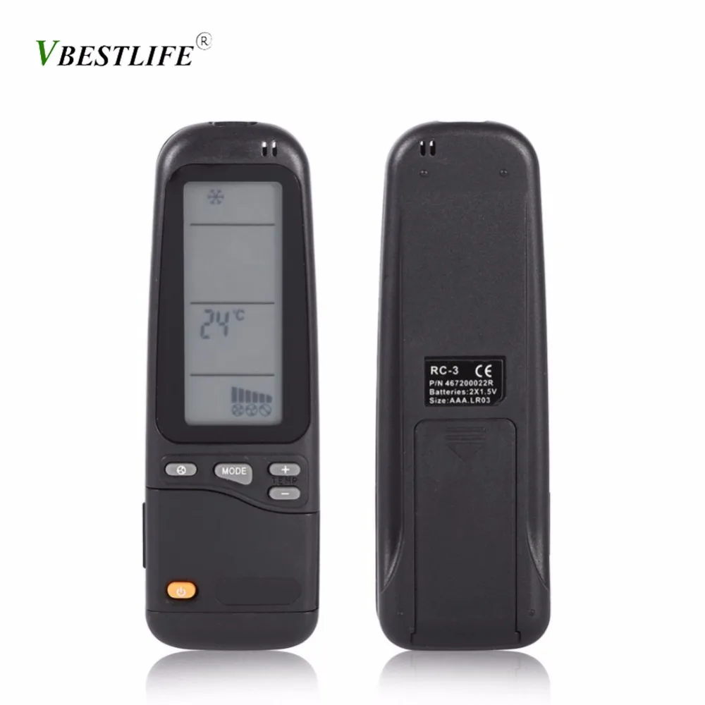 

Air Conditioner Remote Control For Electra/ Airwell/ Emailair/ Elco RC-3 RC-4 RC-7 WMZ 12ST RC-41-1 RC-5I-1 RC-7 19in1 RC-4I-1