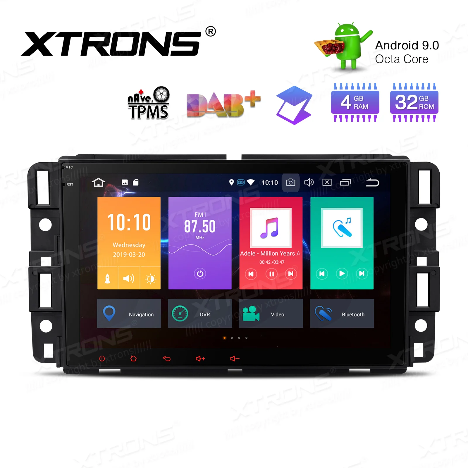 Best XTRONS 8" Android 9.0 Octa Core Car Stereo Radio Player GPS No DVD For CHEVROLET For BUICK For GMC For HUMMER 0 Best XTRONS 8" Android 9.0 Octa Core Car Stereo Radio Player GPS No DVD For CHEVROLET For BUICK For GMC For HUMMER 0