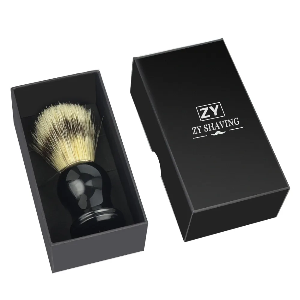 Buy ZY Men Shaving Brush Boar Bristle Hair Straight