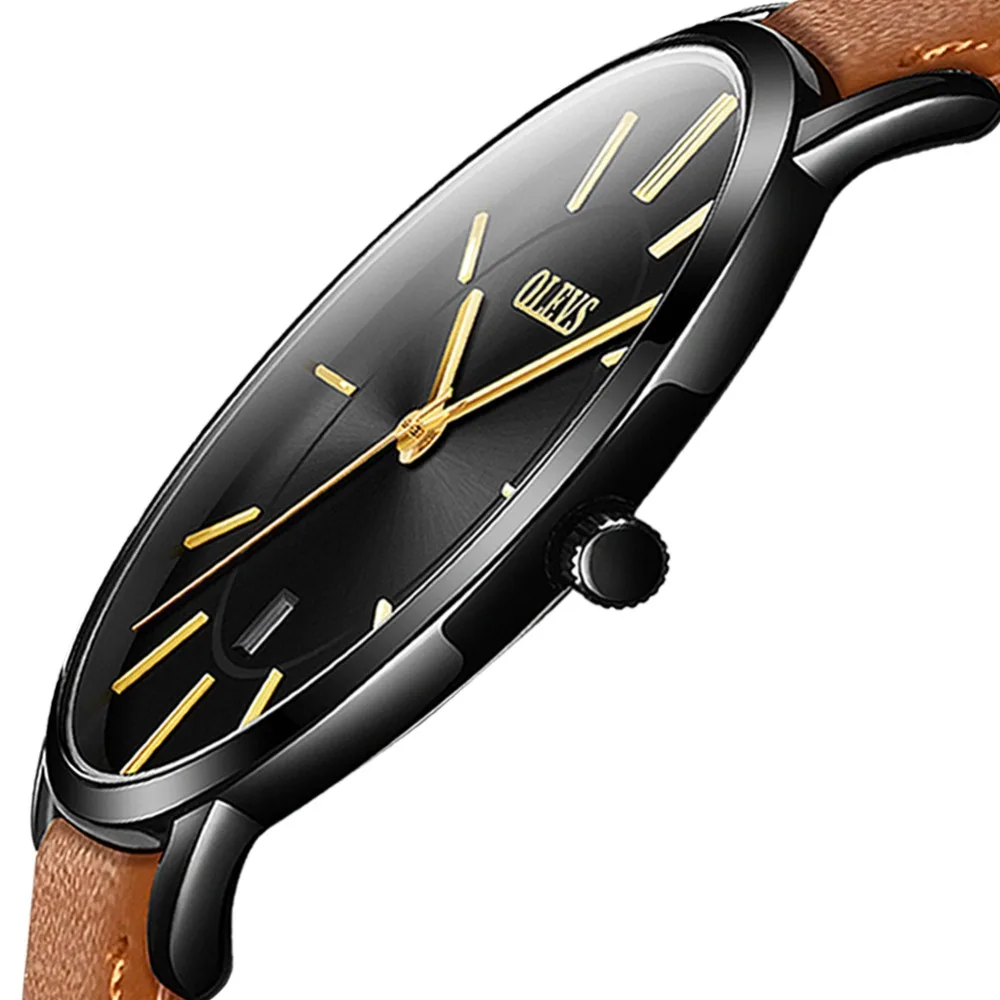 Mens Watches Top Brand Luxury Ultra thin Watch Men Water resistant