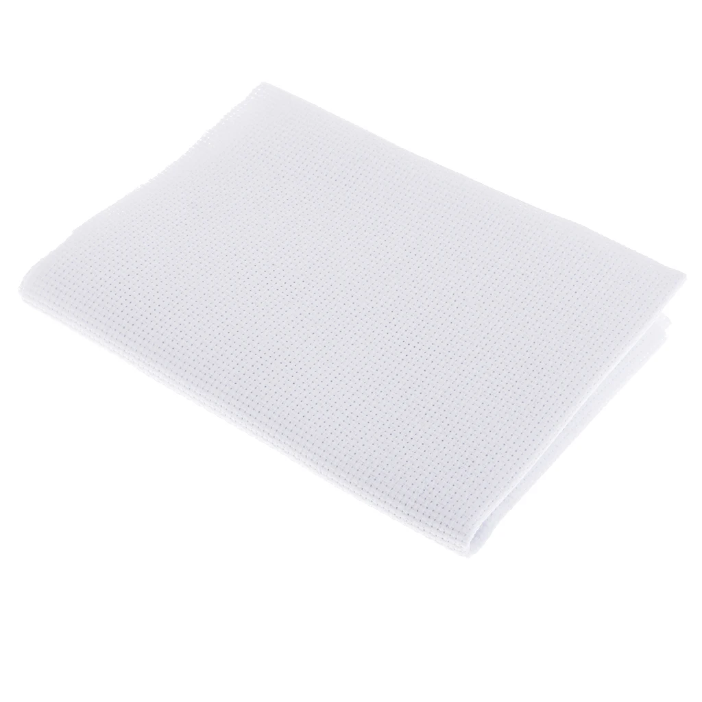 White 11 14 Count Cross Stitch Cloth Aida Fabric DIY Hand Embroidery Cloth