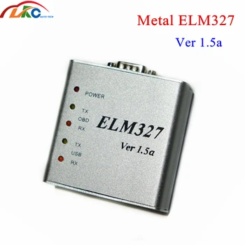 

5pcs/lot DHL Free shipping ELM327 V1.5 Metal Aluminum OBD2 USB Metal Interface Code Reader Scanner Auto Diagnostic Tool