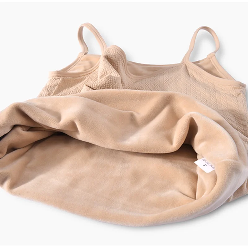 Winter Tank Top Women Warm Soft Camisole Tops Female Bodycon Casual Slim Tanks Sleeveless Bottoming Vest Solid T Shirts