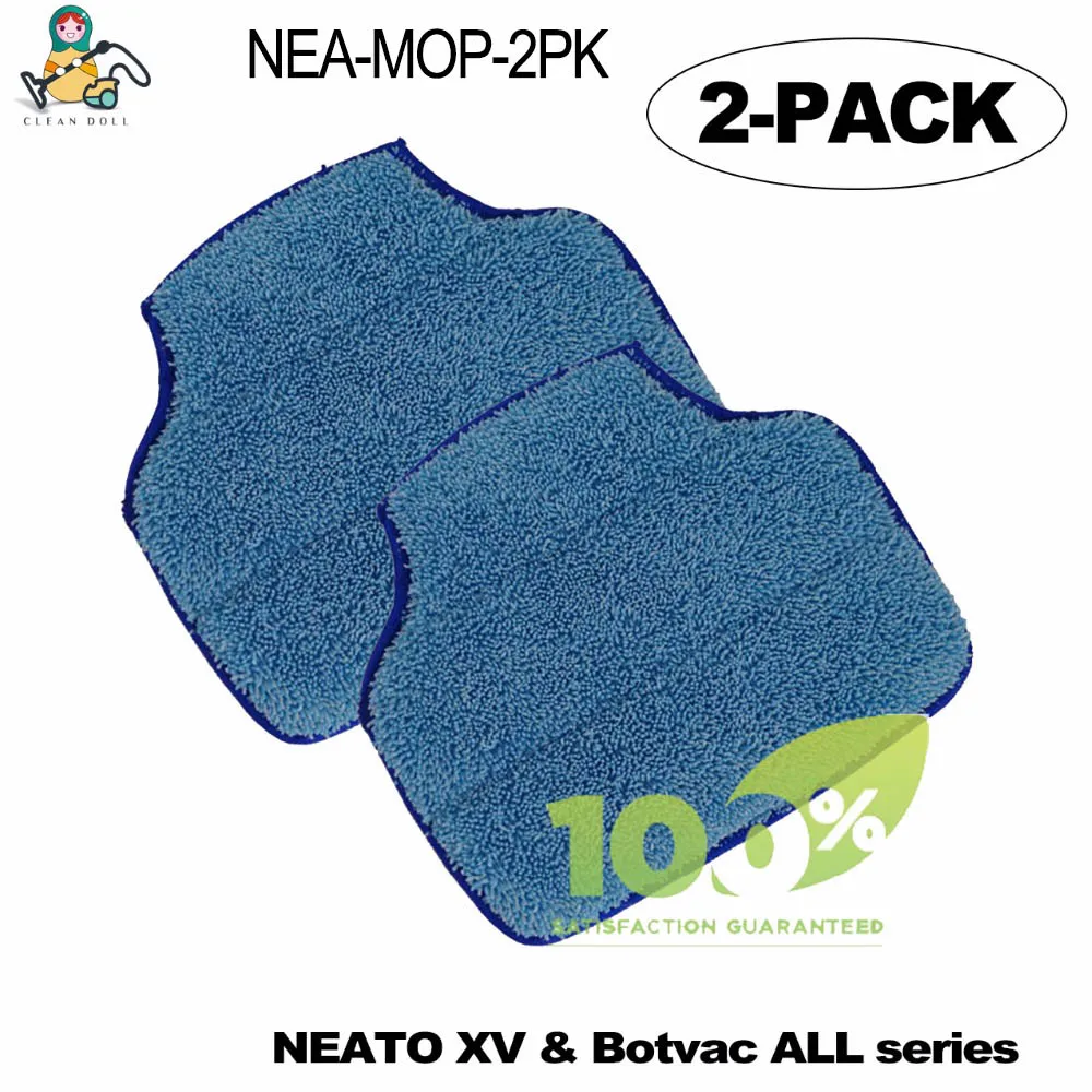 2 шт. в комплекте чистым куклы плоские швабры насадка на швабру для Neato D3 D5 D7 подключен XV-11 XV-12 XV-14 XV-15 XV-21 BotVac обхват груди-80, 85, запасные части - Цвет: NEA-MOP-2PK