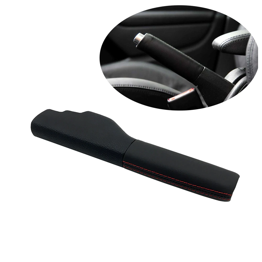 Leather Hand Parking Brake Handle Grips Cover for VW Jetta MK5 Golf 1KD 711 461 A 1K0711461E-m5