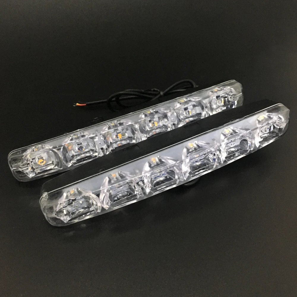 2Pcs Sequential Flowing Yellow LED Daytime Running Light  Light Super Bright LED DRL Car Turn Signal Strip Light Auto Angel Eyes