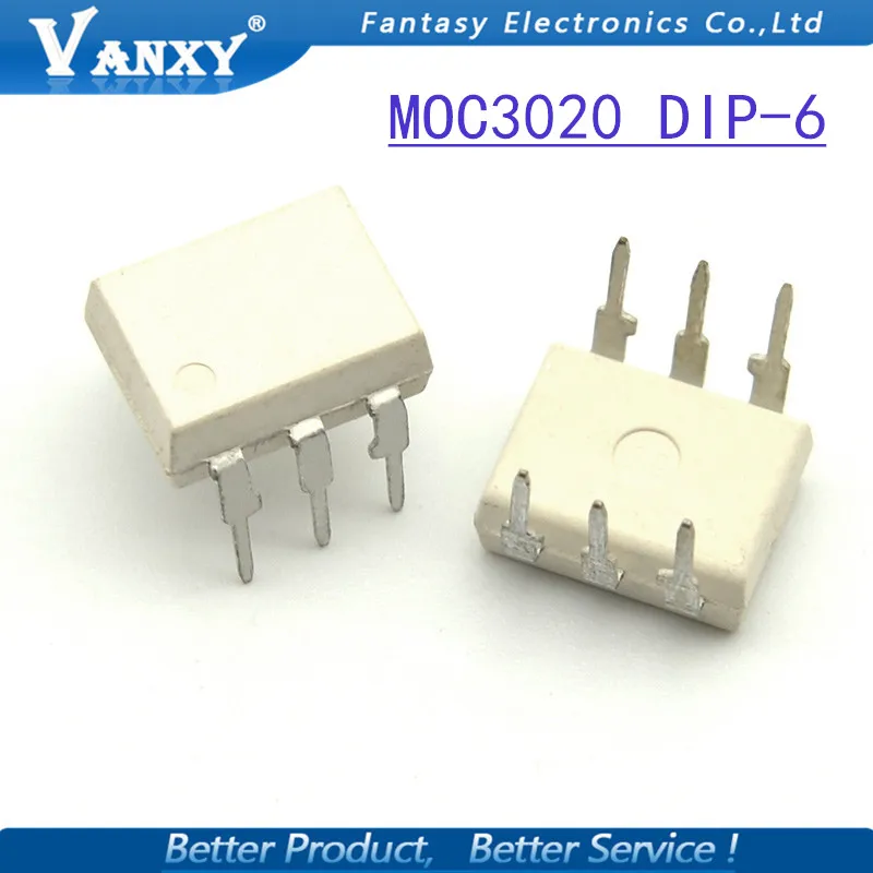 10pcs/lot MOC3020 DIP6 3020 DIP Optocouplers 6Pin 400V Optocoupl New and 10pcs/lot MOC3020 DIP6 3020 DIP Optocouplers 6Pin 400V Optocoupl New and