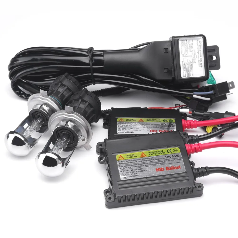 1 комплект 12V HID H4 bi-xenon kit 4300K 6000K 35W 5000K 8000K 10000K 12000K Привет короче спереди и длиннее сзади) H4 биксенон комплект