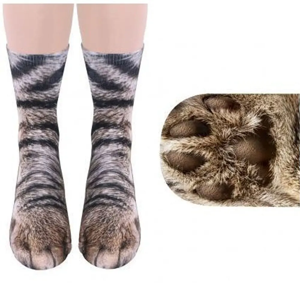 Носки с 3D принтом животных, носки унисекс для взрослых, носки с цифровым моделированием, носки с тигром, Свинкой, зеброй, динозавром