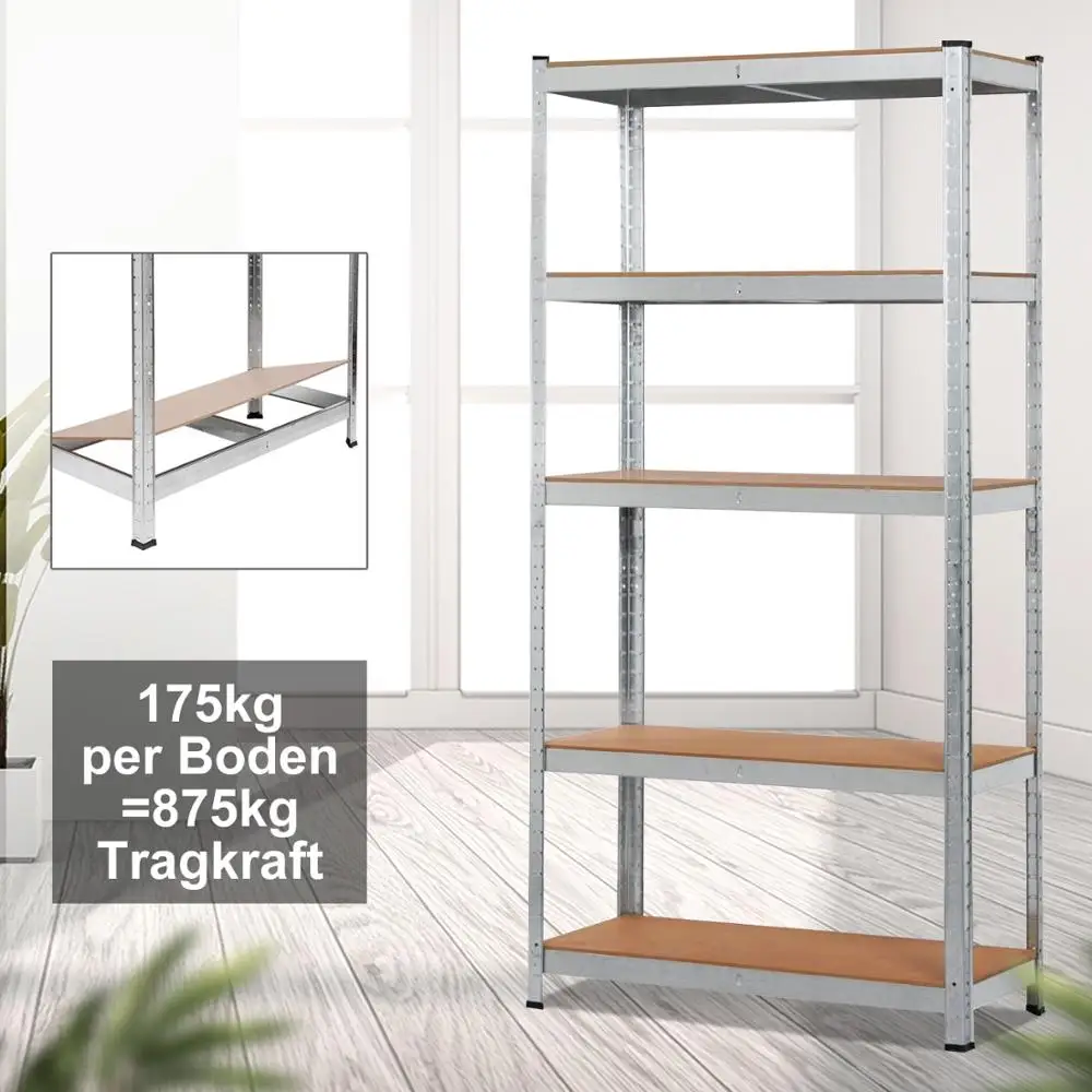 

Workshop Loading Shelves 5 Layers Durable Home Bathroom Storage Shelf Heavy Duty Galvanized Shelf Detachable Garage storage rack
