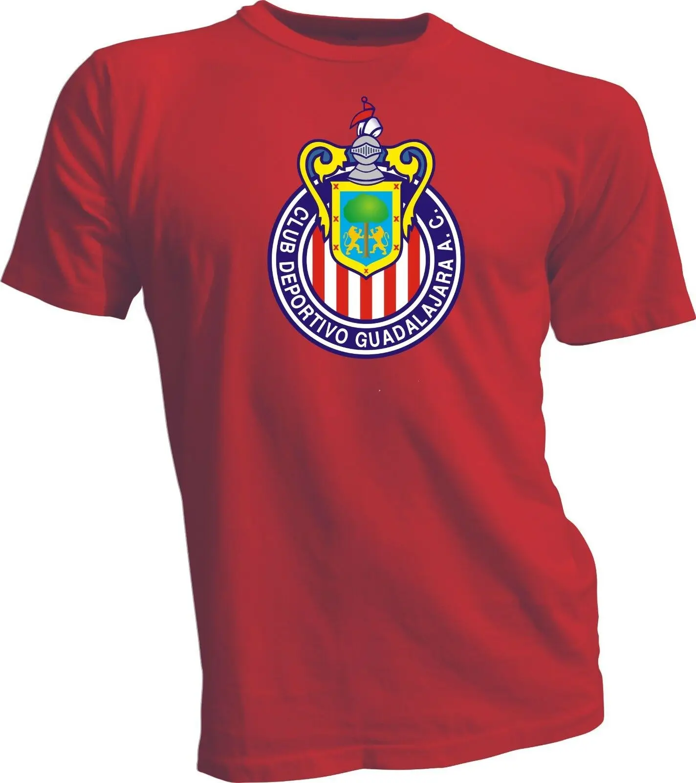 

CLUB DEPORTIVO GUADALAJARA CHIVAS Mexico FMF Soccer RED Size T-SHIRT Camiseta