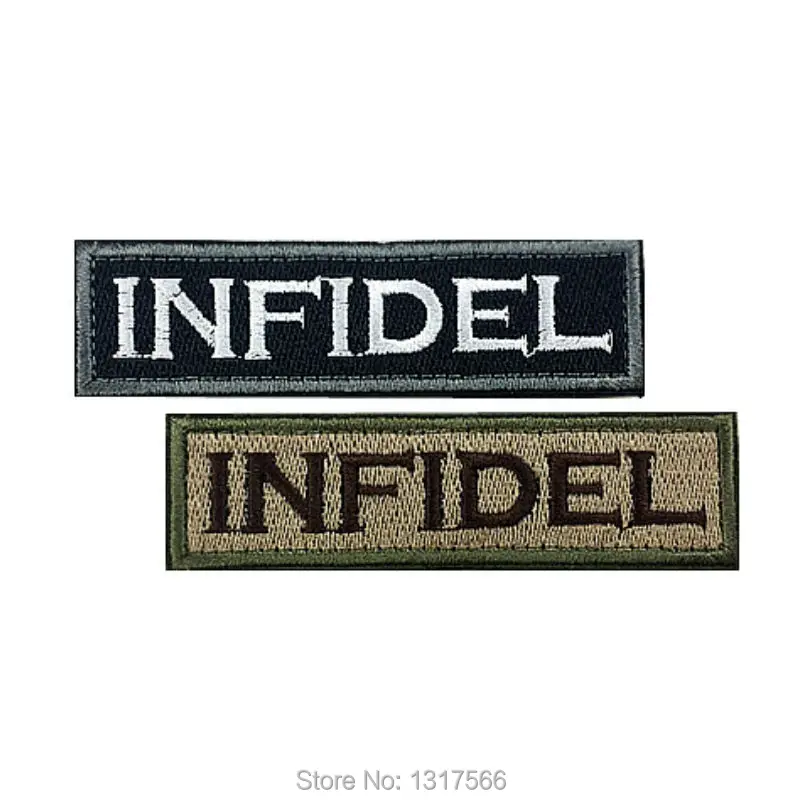 

Punisher INFIDEL Embroidered Patches Badge Military Tactical Clothing Backpack Baseball Caps Badges Armband
