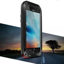 LOVEMEI грязеотталкивающие противоударные металлические алюминиевые чехлы с Gorilla glass для iPhone 6/6s Plus сверхмощные защитные чехлы