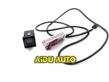 Car Aux-in RNS-E Navigation AUX Button Audio Adapter Kit 32Pin Plug FOR Audi A3 A4 A6 A8 R8 TT 20pcs kit cam follower hydraulic lifters for audi a3 a4 a6 tt 1 8t dohc 20v
