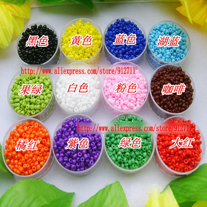 

2MM(2000PCS) 3MM(500PCS) 4MM(200PCS) 10 Colorful Spacer Ceramic beads,Czech Seed Beads For Jewelry making DIY