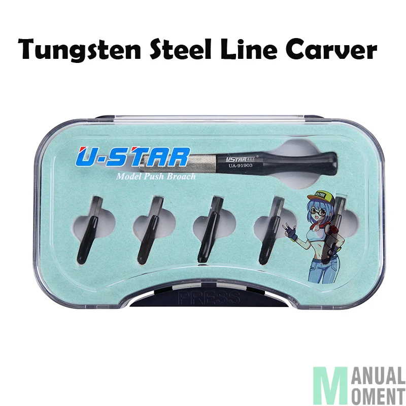 USTAR UA 91903 Вольфрамовая стальная линия Carver модель Push Broach резной меч DIY хобби режущие