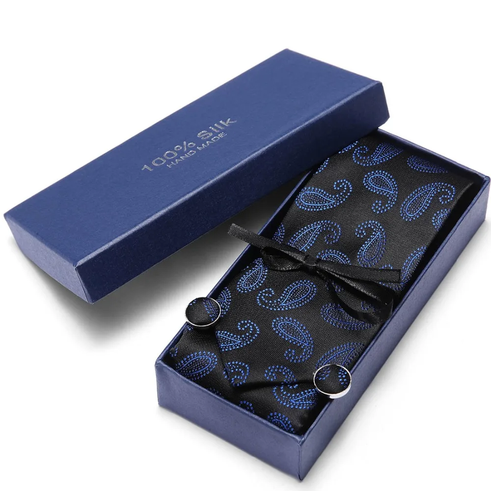 Наборы для официальных Свадебная деловая Вечеринка 2019 Для мужчин галстук полиэстер шёлковый жаккардовый тканый галстук носовой платок