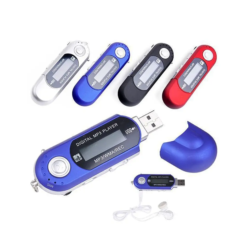 Portable Mini USB Flash LCD Digital Slot Music Player FM Radio MP3 Player Support Flash 32GB TF Card