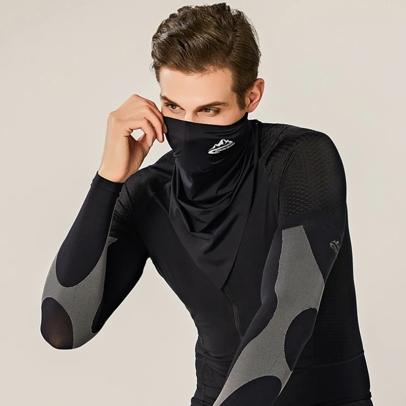 Летний Открытый Велоспорт лицо бандана Защита от солнца УФ ледяной шелк классный аксессуар для волос с треугольником шеи грелка быстросохнущая маска для лица