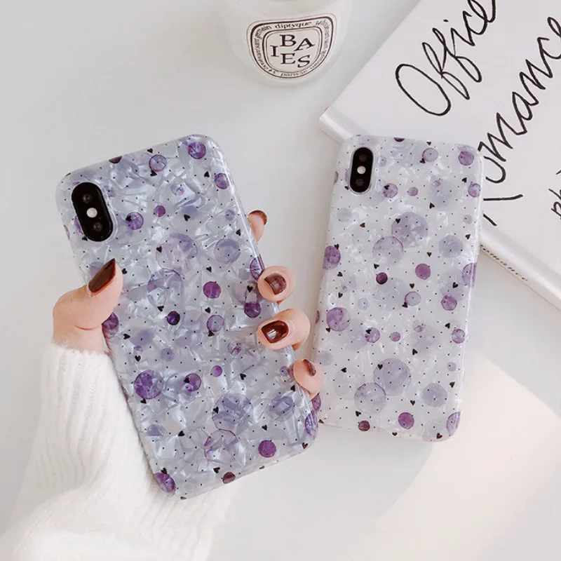 Мягкий чехол светло-фиолетового цвета для IPhone X 6 XS 6S 7 8 XR MAX iPhone Plus корейский стиль
