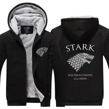 Fashion Game of Thrones Winter is Coming Stark Full Zip Hoodie Kangaroo Pocket for Men Fashion Game of Thrones Winter is Coming Stark Full Zip Hoodie Kangaroo Pocket for Men