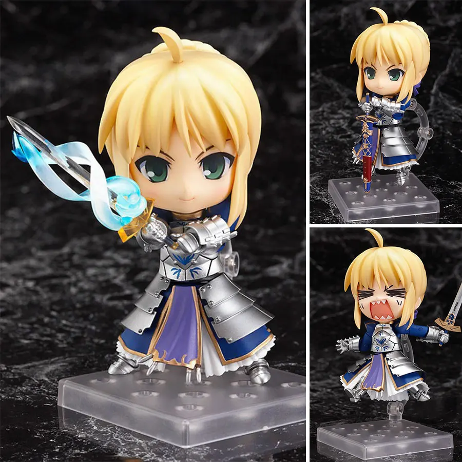 

Fate Stay Night Anime Figure 121 Nendoroid Blue armor Saber PVC Action Figure 10cm Movable Model Doll Collection Toys Gift