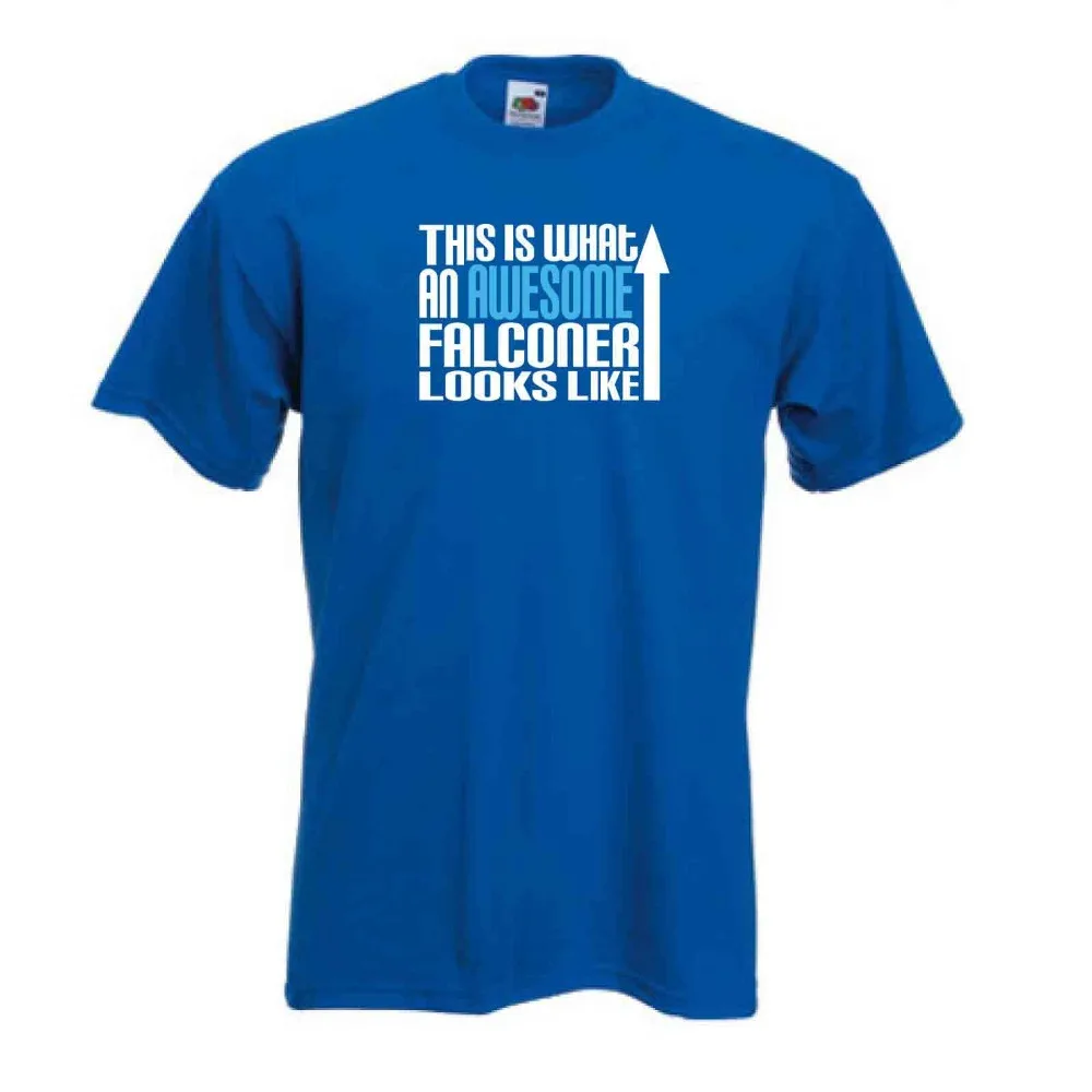 

2019 Fashion Free Shipping Summer Fashion This Is What An Awesome Falconer Looks Like' Falconry Funny T-Shirt Summer Cool Tees