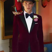 Бордовая бархатная куртка черный атласный нагрудный смокинг для жениха для мужчин Лучший мужской костюм для жениха на заказ пиджак для шафера+ брюки