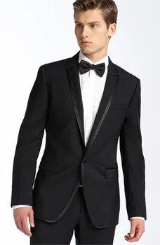 

Simple Cheap Black Mens Suits Wedding/Prom Clothing Groom Tuxedos Wear Bridegroom Suit (Jacket+Pants) Formal Suit