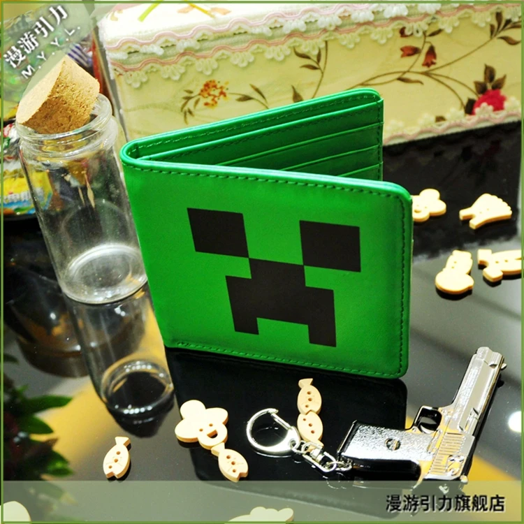 Minecraft Creeper My World Jj Strange Even Cooly Leather Walletwallet
