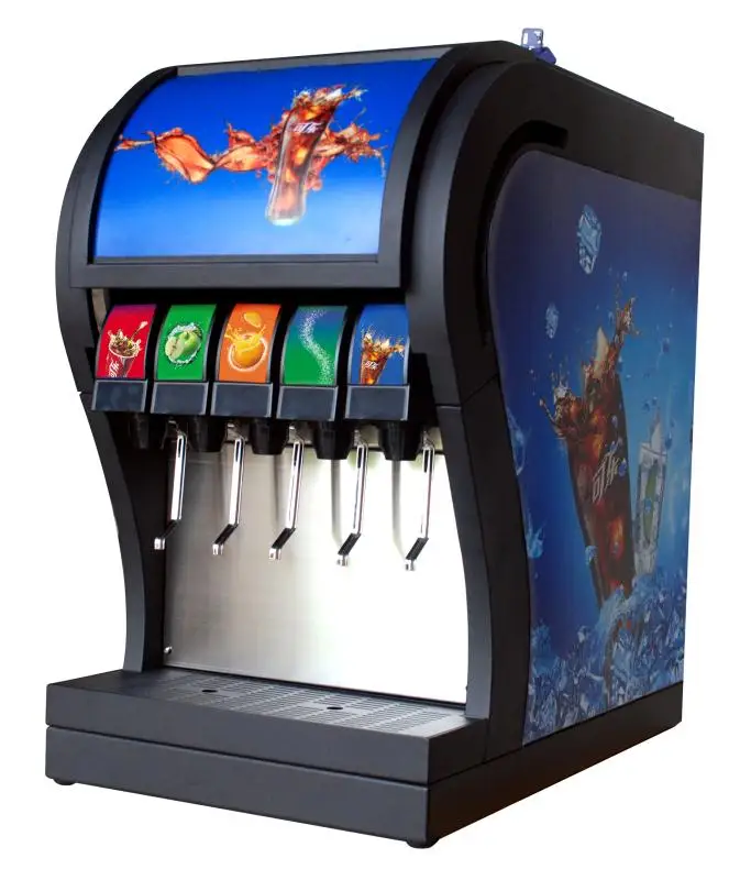 5 valves Soft drinks coke beverage post mix dispenser/vending machine/ cola dispenserin Food